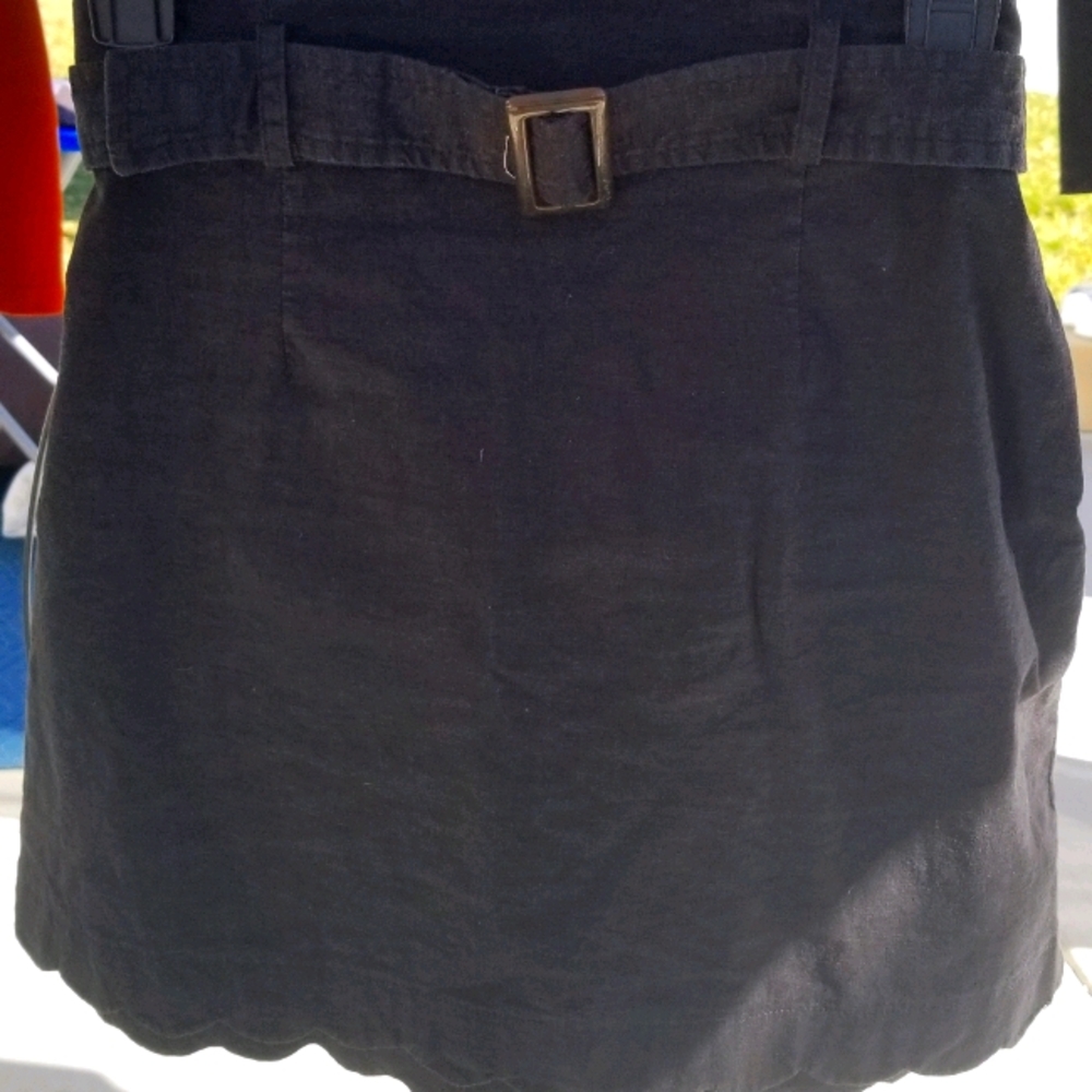 H&M Black belted mini skirt